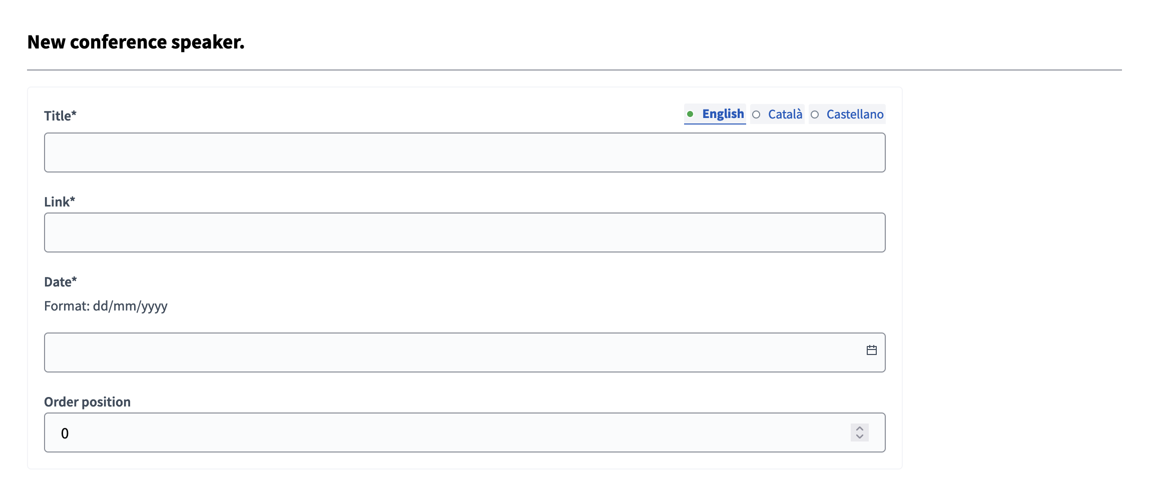 Create a new conferences media link